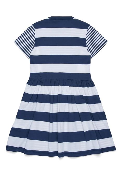 Vestitino a Righe Bianco e Blu Con Patch Logo MAX&CO. KIDS | MX0163-MX072MX855